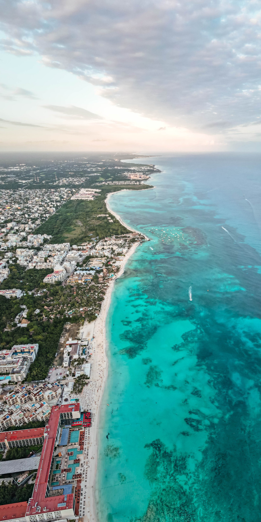 Playa del Carmen flight view